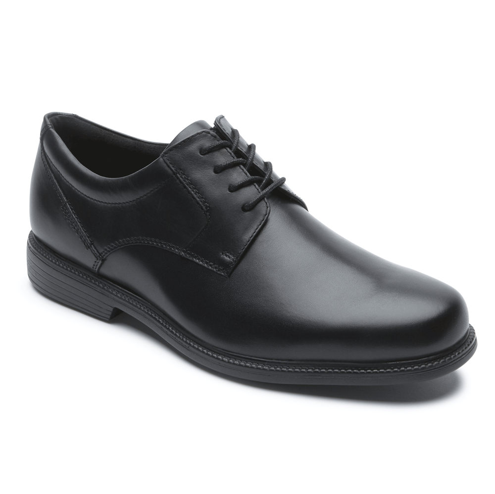 Oxfords Rockport Homem Pretas - Charles Road Plain Toe - 52309FBST